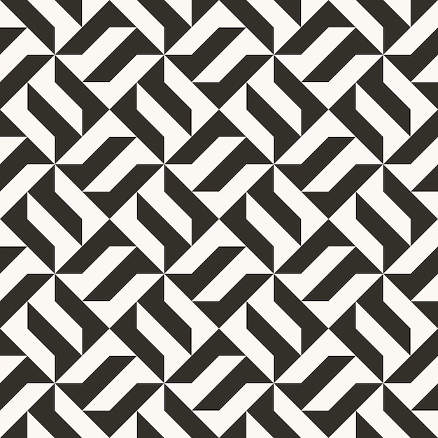 Black and white abstract geometric quilt pattern