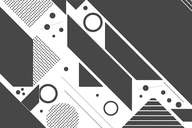 black and white abstract geometric shapes background