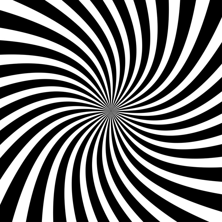 Vector black and white abstract spiral background vector illustration