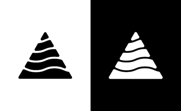 Black and White Abstract Trinalge Logo