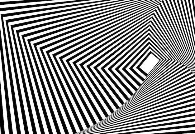 black and white background rectangular optical illusion