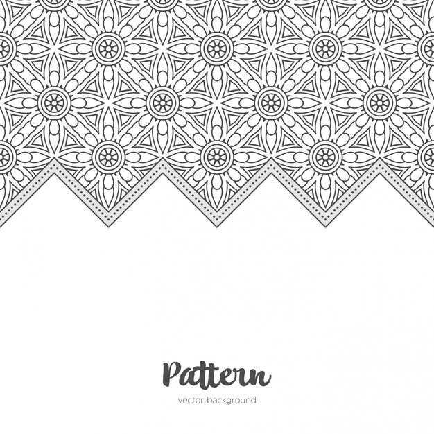 Black white background with mandala