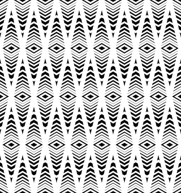 Vector black and white background with vector geometric scandinavian pattern