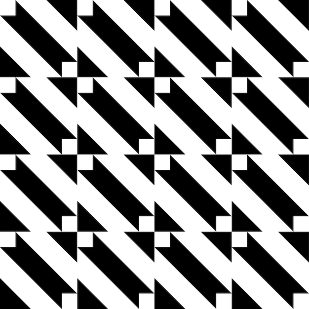 Vector black and white bow pattern design free vector