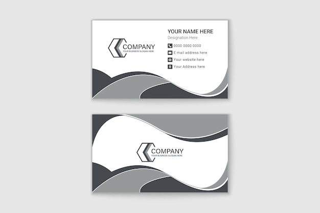 Black and white business card template