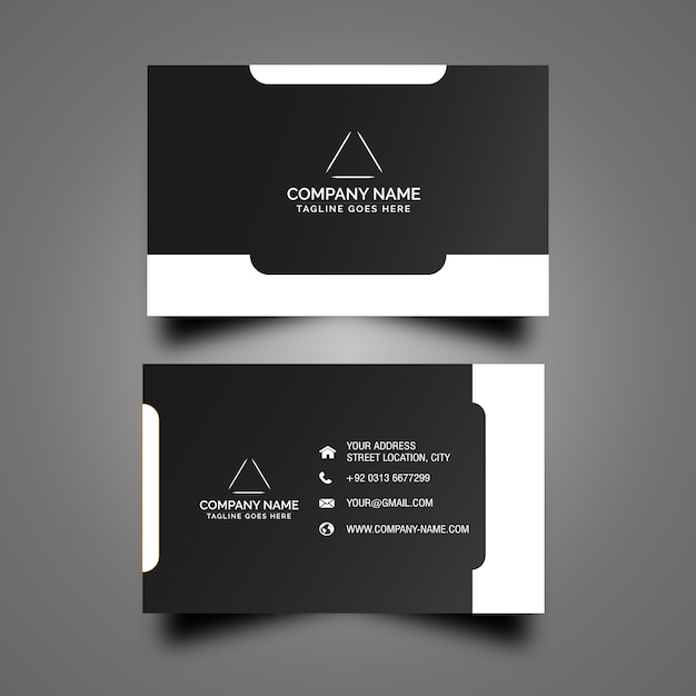  Black and White Business Card