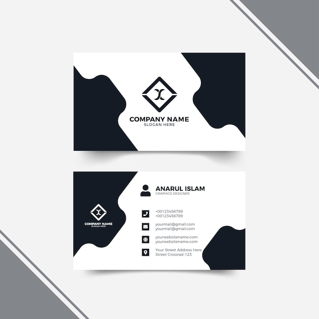 Black and White Business Card