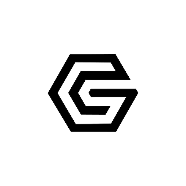 Vector a black and white cg logo