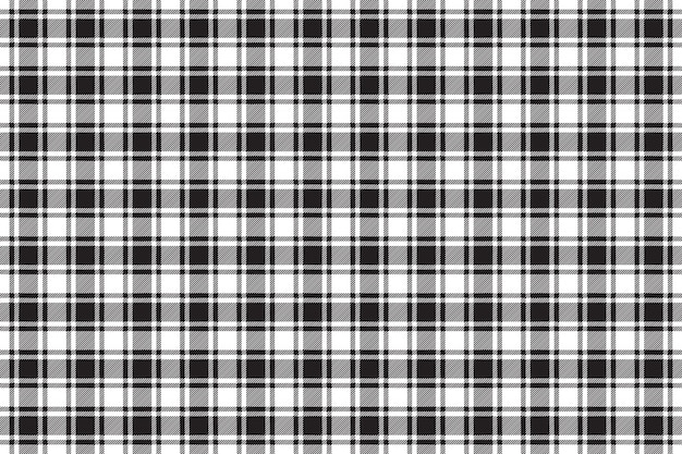 Black white check plaid texture seamless pattern background