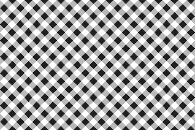 Black white checkerboard check diagonal seamless background