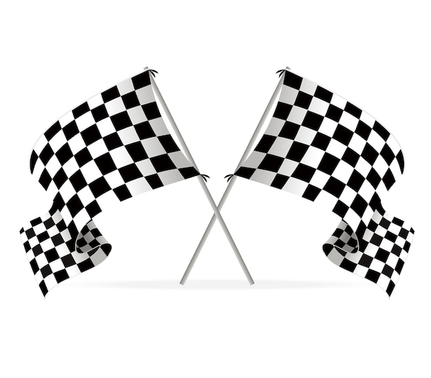 a black and white checkered flag with the words the word on itVector Racing flags