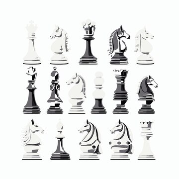 Chess pieces set Royalty Free Vector Image - VectorStock