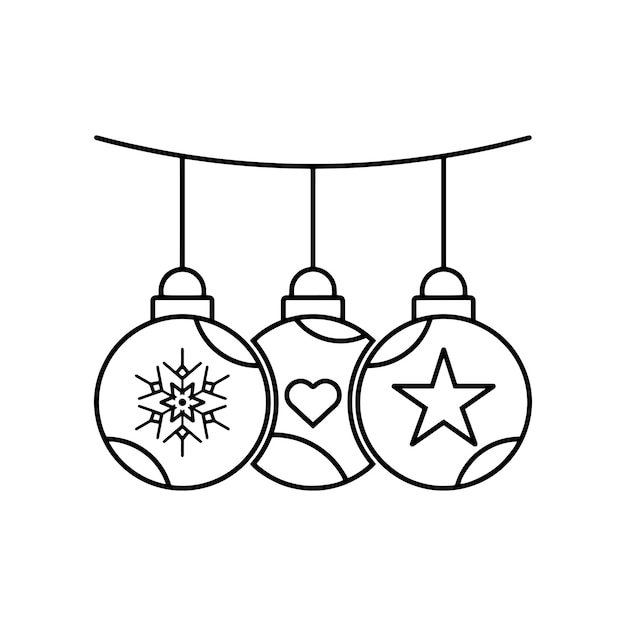 黒と白のクリスマス ベクトル編集可能なクリスマス イベントのデザインとイラストに適しています。