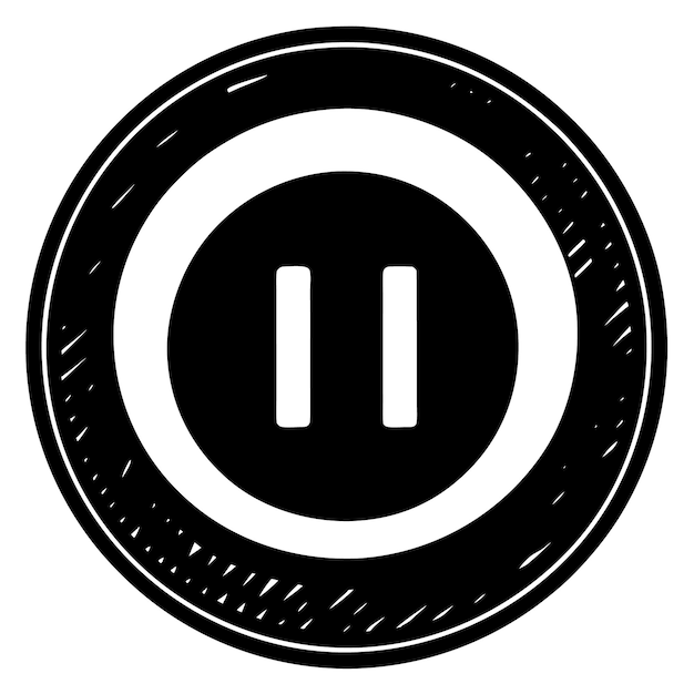 a black and white circle with the number 1 in the middle