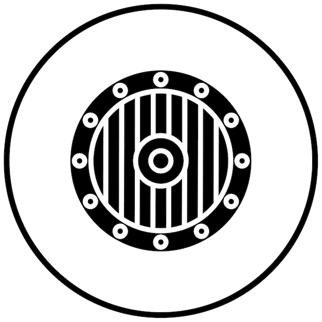 Vector a black and white circle with a white circle and a black and white circle with a white circle in the middle