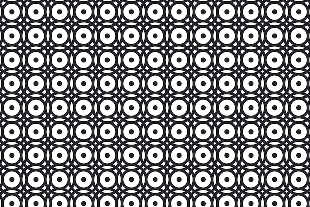 Vector black and white circles pattern