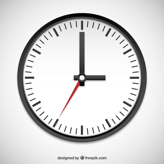 black and white clock