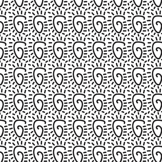 Vector black and white color abstract pattern design shape background image 17