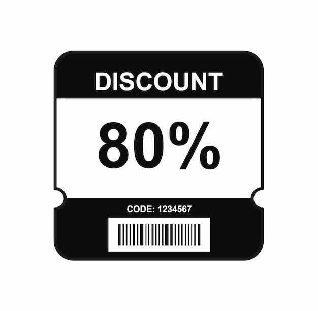 Vector black and white coupon or ticket