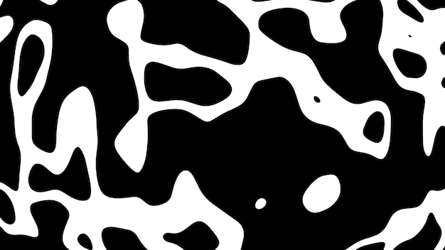 Vector black and white cow pattern animal skin texture