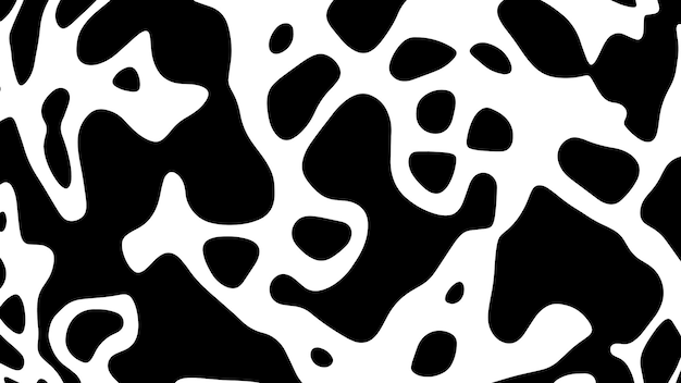 Black and white cow pattern animal skin texture