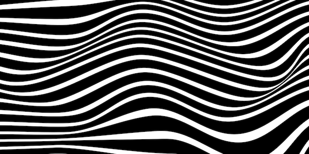 Black and white design. Abstract 3D geometrical background with optical illusion