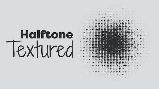 Black and White Dots Halftone effect Gradient