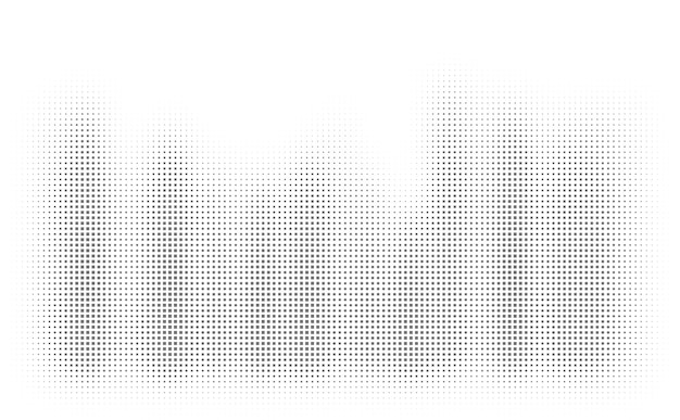 Vector black and white dotted halftone background