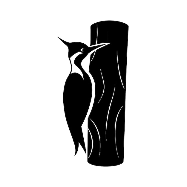 a black and white drawing of a bird and a vase