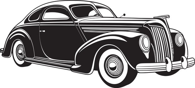 Vector a black and white drawing of a car with a black and white stripe