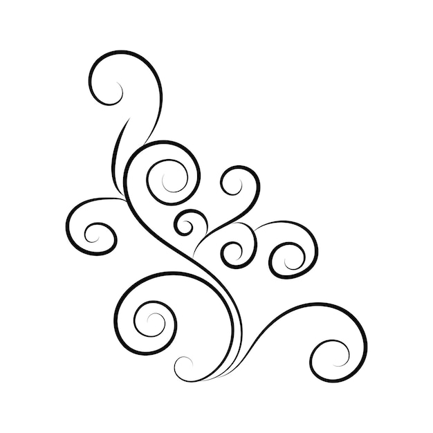 A black and white drawing of a floral design.