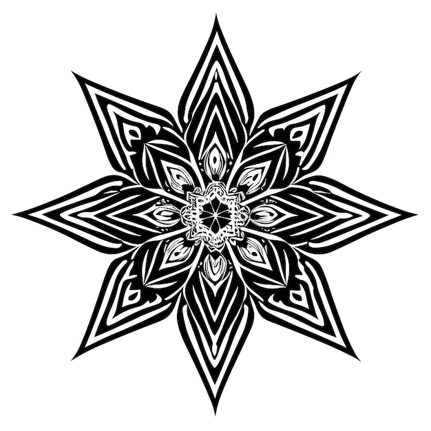 Black and white drawing of a flower with the word star on it.