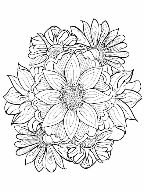 黒と白の花の絵で花の引用という文字が描かれています