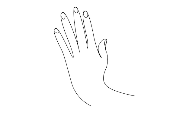 その上にが描かれた手の黒と白の絵