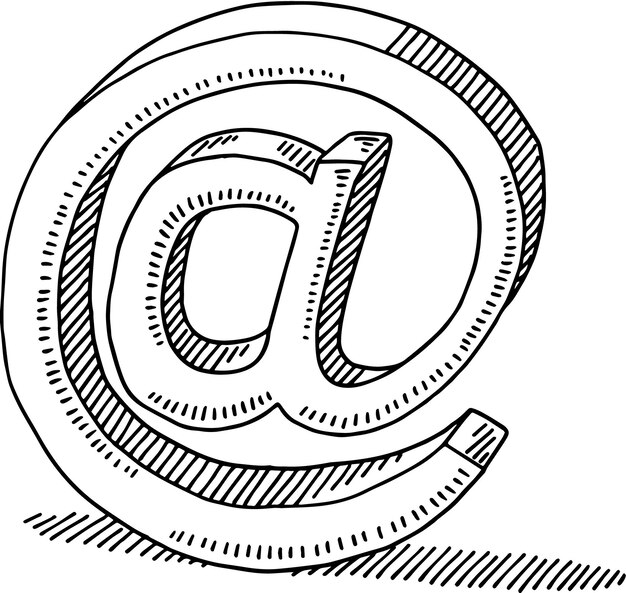 Vector a black and white drawing of a letter a