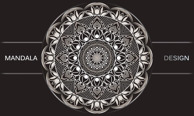 A black and white drawing of a mandala with the word love on it