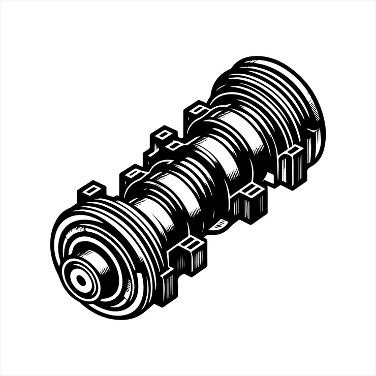 Vector a black and white drawing of a metal piece that says  gator  on it