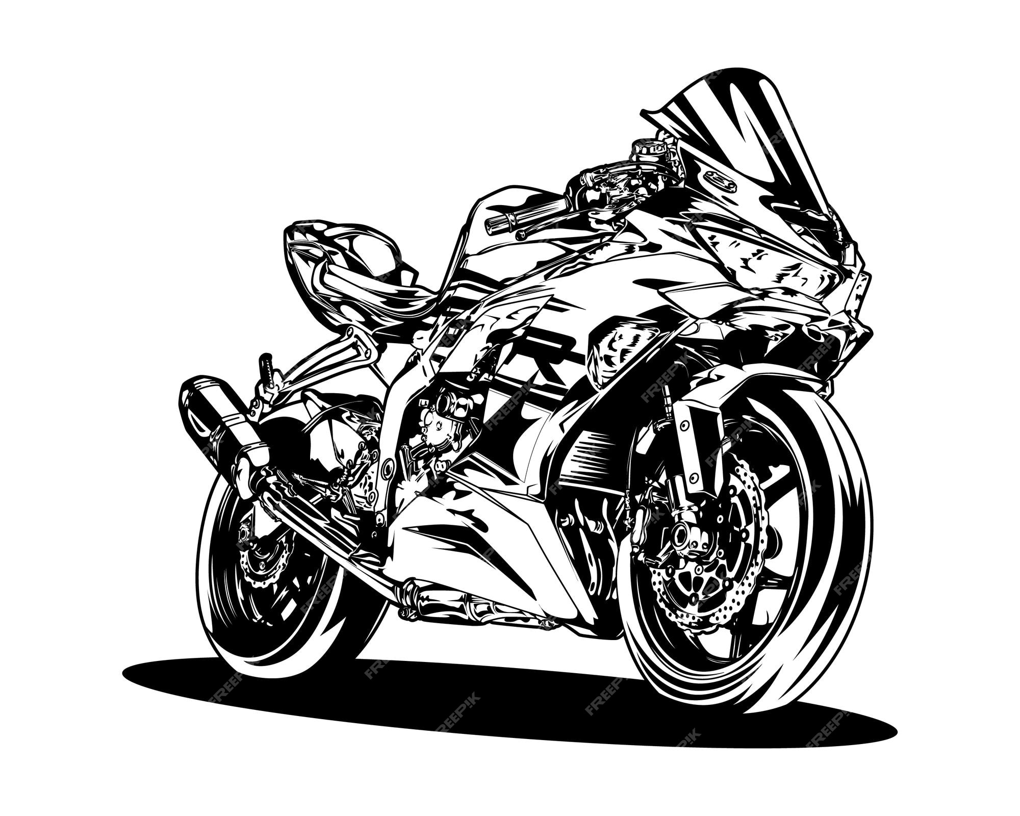 Premium Vector  A drawing of a motorcycle with the word honda on it