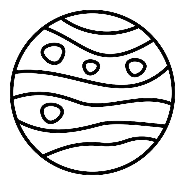 a black and white drawing of a planet with the words  planets  on it