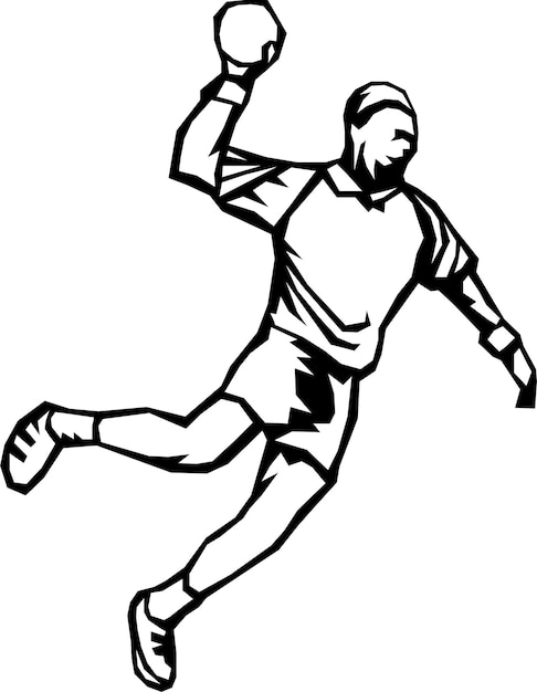 Черно-белый рисунок игрока в белой футболке с цифрой 2.