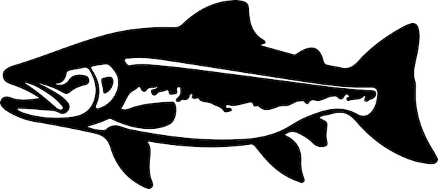 Vector a black and white drawing of a shark with a knife in it