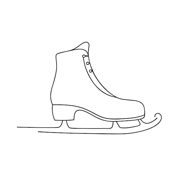 その上にブーツが書かれている靴の黒と白の絵