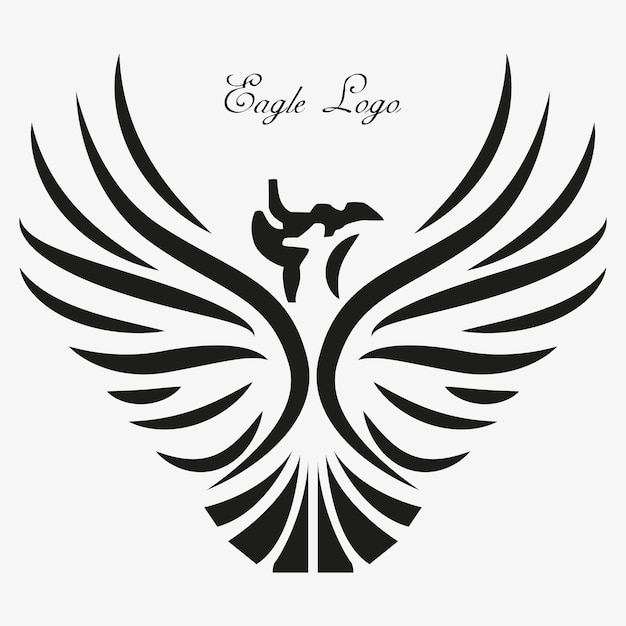 A black and white eagle logo with the word eagle on it