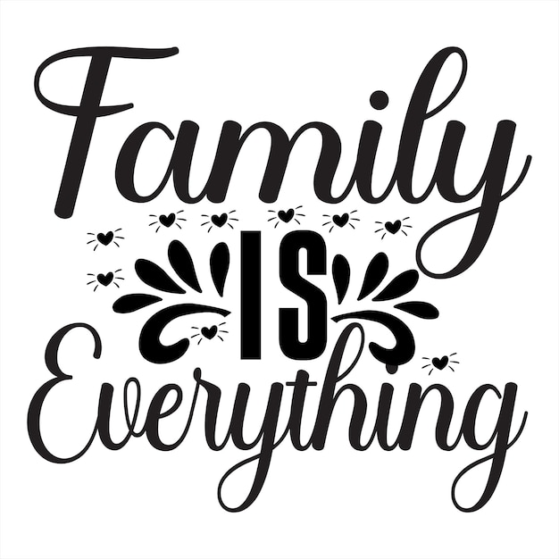 A black and white family is printed on a white background.