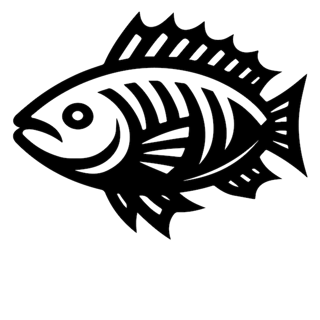 black and white fish and love icon