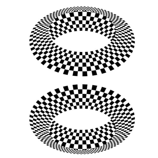 Black and white flag circles