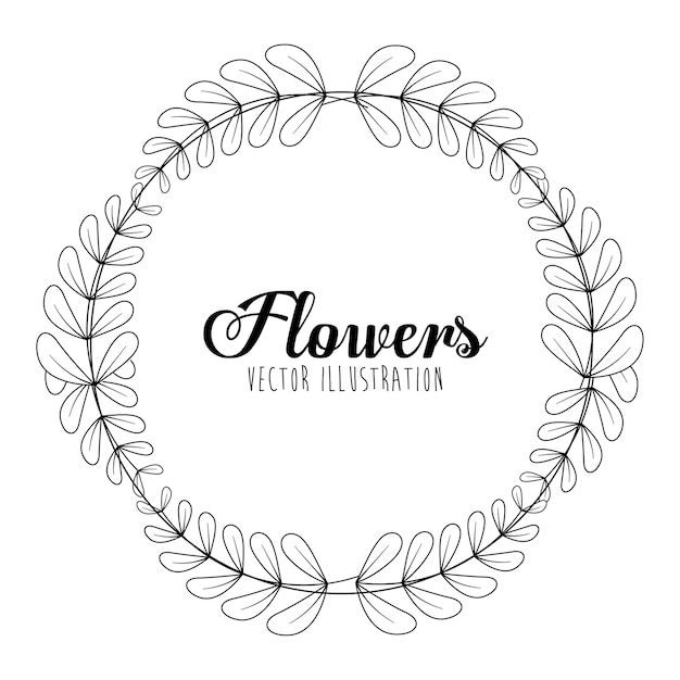 Black and white floral design