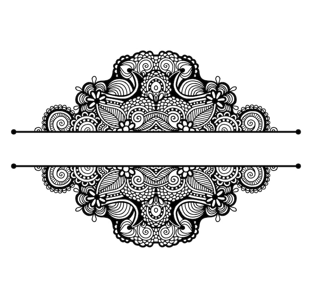 흑백 꽃 패턴