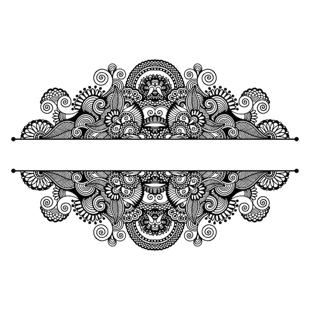 Black and white floral pattern