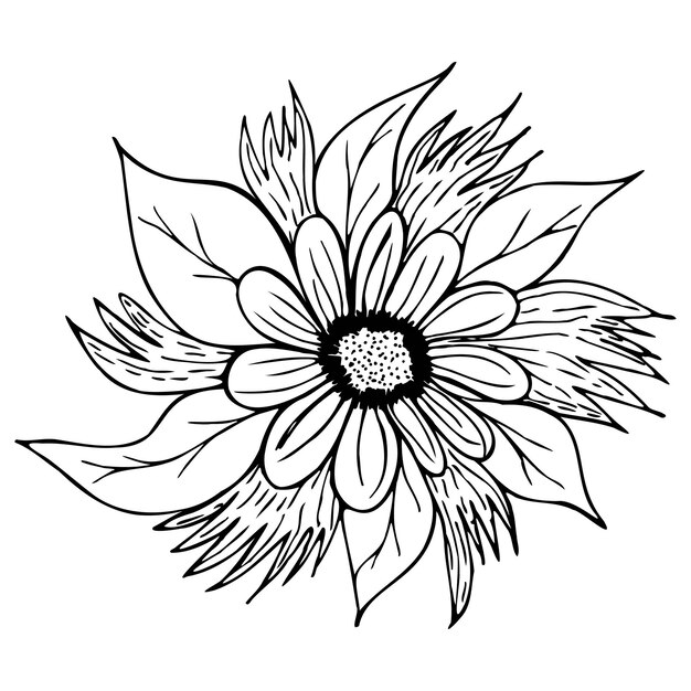 Black and white flower